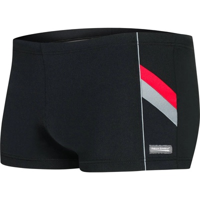 Aqua Speed plavecké šortky Ricardo Black/Red/Grey Pattern 136