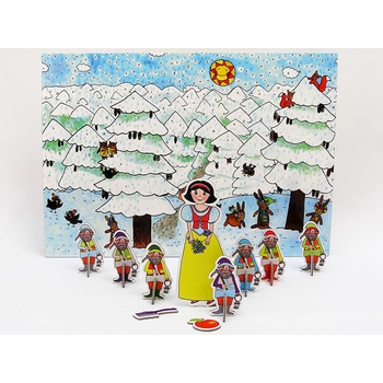 Marionetino Sněhurka a sedm trpaslíků pozadí