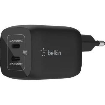 Belkin Зарядно устройство Belkin BoostCharge USB-C x 2 65W Black (BoostCharge USB-C x 2 65W Black)