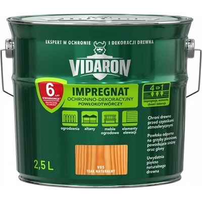 Lazura na dřevo Vidaron V05 Teak Přírodní 2,5 l