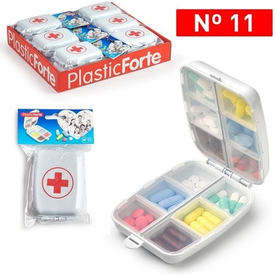 PlasticForte Cestovní organizér na léky 10x14x2 cm plast