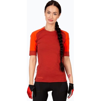 Endura Дамска колоездачна тениска Endura GV500 S/S cayenne