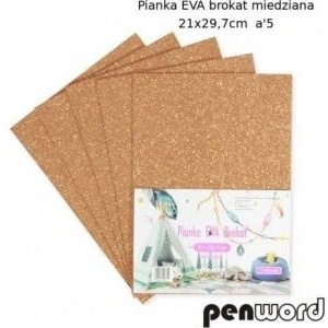 Penword Copper glitter foam 21x29.7cm 5pcs