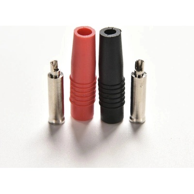 DLStore 7924 trubička 4mm 2 ks SILVER červená+čierna spájkovanie