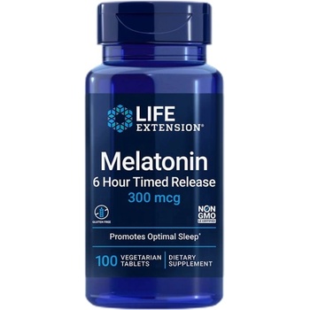 Image 1 of Life Extension Melatonin 6 Hour Timed Release 300 mcg [100 Таблетки]