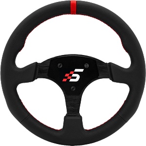 Simagic Round-Shaped Steering wheel without HUB (P-330R(LEATHER)) - optimal-computers