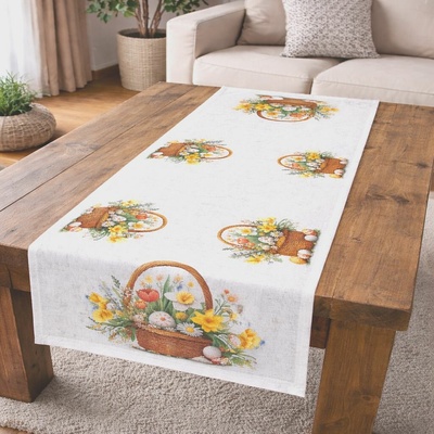 Evenit Jemný veľkonočný obrus šerpa 6153 Polyester 40x90 cm