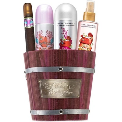 Cuba Heartbreaker подаръчен комплект с парфюмна вода 100мл, парфюмна вода 35мл, спрей за тяло 200мл и дезодорант 200мл за жени 1 бр