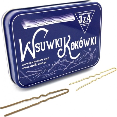 Vlásenky do vlasov profilované, farba zlatá VÝPREDAJ: P-BO65/BO65M - 6,5 cm (matné, 20 ks + lesklé, 20 ks)