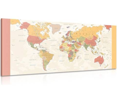 Obraz podrobná mapa sveta