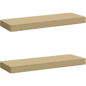 vidaXL Калъфи за пейки, 2 части VUGHT 2 pcs 100% полиестер Бежово (950441)