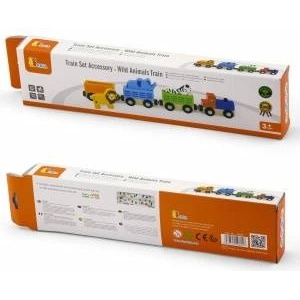 Bigjigs Toys Viga Set of accessories for the queue - wild animal train ZOO