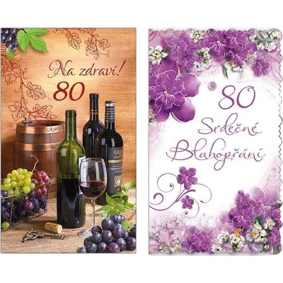 přání srdečné do obálky - 80