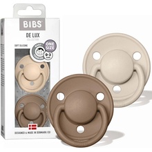 Bibs De Lux silikon 2 ks Vanilla / dark oak