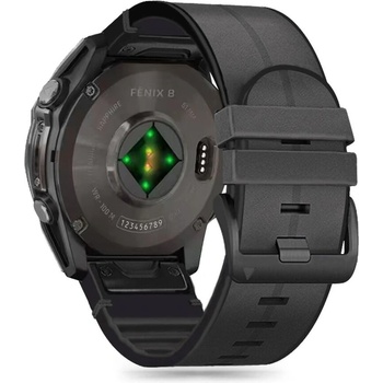 Tech-Protect Кожена каишка за Garmin Fenix 5x / 5x Plus / 6x / 6x Pro / 7x / 8 (51mm) от Tech-Protect Silicone PU - Черен (5906302376698)