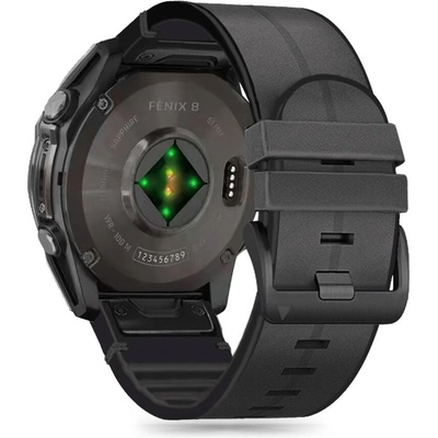 Tech-Protect Кожена каишка за Garmin Fenix 5x / 5x Plus / 6x / 6x Pro / 7x / 8 (51mm) от Tech-Protect Silicone PU - Черен (5906302376698)