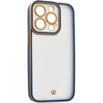 Gigapack iPhone 15 Pro GIGAPACK Силиконов протектор за телефон, удароустойчив, протектор за камера, ЗЛАТНО/СИНЬО GP-177614 (GP-177614)