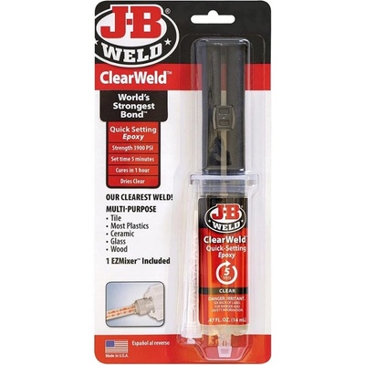 J-B WELD 50114 ClearWeld rýchloschnúce číre epoxidové lepidlo 14 ml
