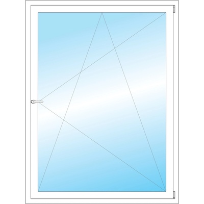 Okna Hned Plastové okno 1200 x 1600 mm bílé otevíravé a sklopné pravé