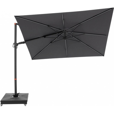 Doppler myZone 220 x 300 cm LED - výkyvný zahradní slunečník s boční tyčí antracitová 840