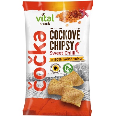 Vital Chips čočkové sweet chilli 65 g