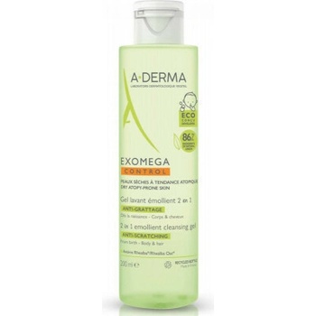 ADerma Exomega Control zvláčňujúci umývací gél na suchú kožu so sklonom k atopii 2 v 1 200 ml