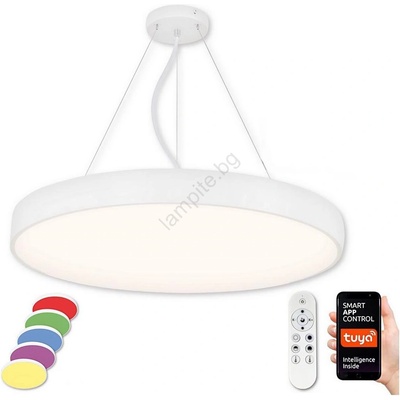 Top Light - LED RGB Димируем пендел LED/60W/230V Wi-Fi Tuya бял + д. у (TP1719)