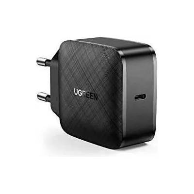 UGREEN GaN Fast Wall Charger 65W USB-C - захранване за ел. мрежа за лаптопи, смартфони и таблети с USB-C изход с технология за бързо зареждане (черен)