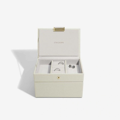 Stackers šperkovnice 2v1 Oatmeal Mini Jewellery Box krémová 75614