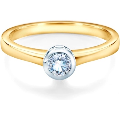 SAVICKI Годежен пръстен savicki: двуцветно злато, диамант