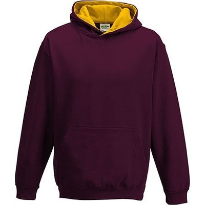 Just Hoods červená vínová zlatá
