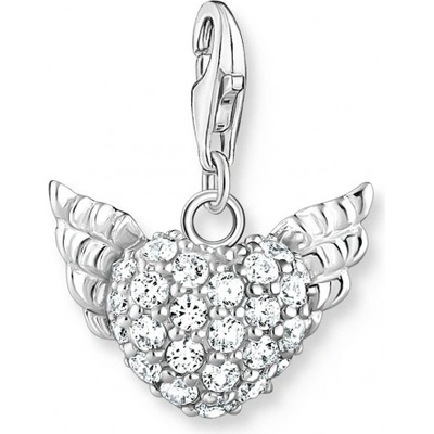 Thomas Sabo přívěsek charm Winged heart white stones silver 0626 051 14