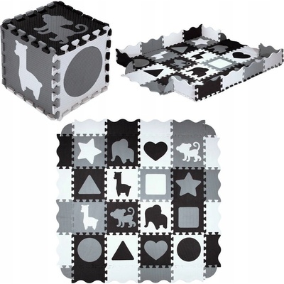 Nils Fun Dětská pěnová puzzle podložka MD03 šedá 36 dílů – Zboží Dáma