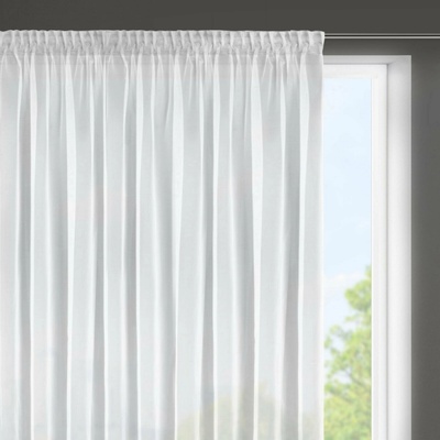 EUROFIRANY ZÁCLONA NA PÁSKE ESEL 350X150 CM BIELA