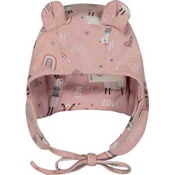 Image 1 of Bio Baby Памучна шапка Bio Baby - С лами, 0-4 месеца, розова (97222937)