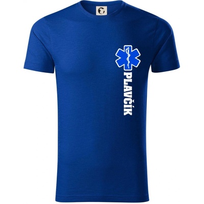 Hvězda života zdravotník triko z organické bavlny královská modrá