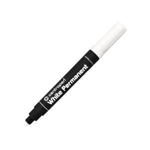 Centropen Маркер перманентен Centropen 8586 Объл връх 2.5 mm Бял