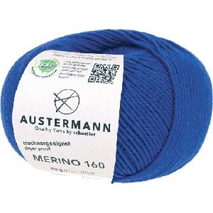 Austermann Merino 160 97610-264 Electric Blue Плетива прежда (97610-264)