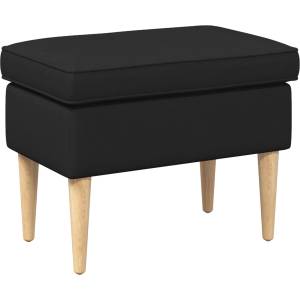 vidaXL Пуф за крака Черно 55 x 35 x 41 см (42029978)
