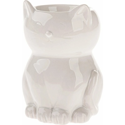 Dakls Keramická aroma lampa Cat biela
