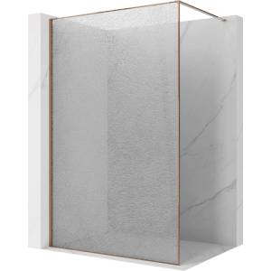 Mexen Kioto душ преграда Walk-in 160 x 200 cm, снимка прозрачна 12 мм, розово злато (800-160-101-60-04-X)