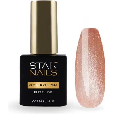 Polish Elite Line Uv Led gel Cat Eye Frozen Apricot magnetický oranžový gel lak 010 6 ml