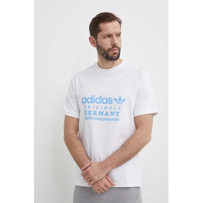 adidas Originals Памучна тениска adidas Originals в бежово с принт IR9634 (IR9634)