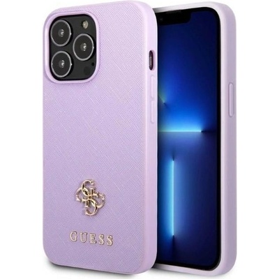 GUESS Кейс Guess GUHCP13LPS4MU за iPhone 13 Pro / 13 6.1", лилав / лилав, твърд, Saffiano 4G Small Metal Logo (3666339048068)