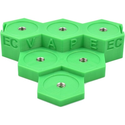 EC-ORIGINAL Stolní stojánek šestihran pro atomizéry 6 x 510 závit Zelená