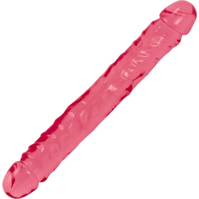 Doc Johnson Crystal Jellies Jr. Double Dong 12" Pink