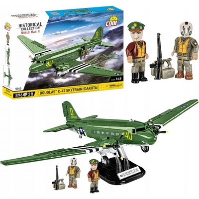 Cobi 5743 II WW Douglas C-47 Skytrain (Dakota), 1:48, 892 k, 2 f – Zboží Dáma