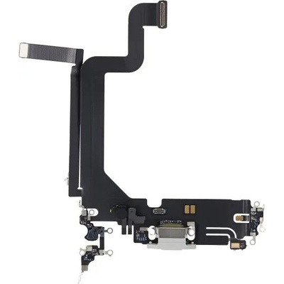 Apple iPhone 14 Pro Max - Nabíjecí Konektor + Flex Kabel (Silver), Silver