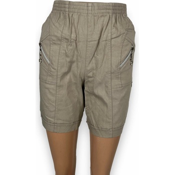 dámske plátené šortky Alena béžové