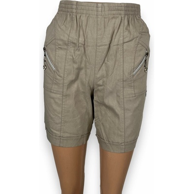 dámske plátené šortky Alena béžové